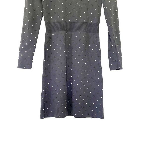 The Kooples NWOT Black Stretchy Knit Studded Dress - Picture 9 of 15